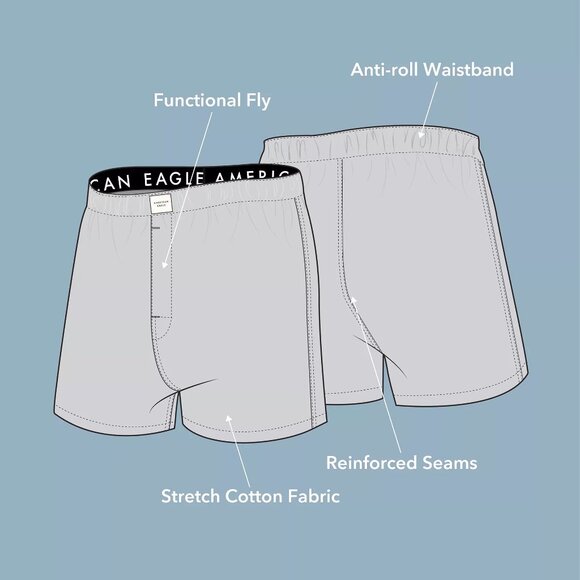 American Eagle AEO Stretch Boxer Short 3-Pack NWT - Picture 2 of 4